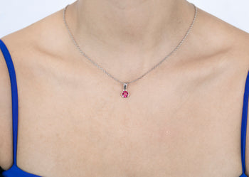 Emma Pendant Red Ruby Stone - benitojewelry