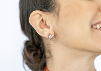 Filippa Earrings White Zirconia Stone - benitojewelry
