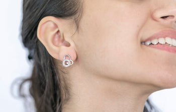 Giovanna Earrings White Zirconia Stones - benitojewelry