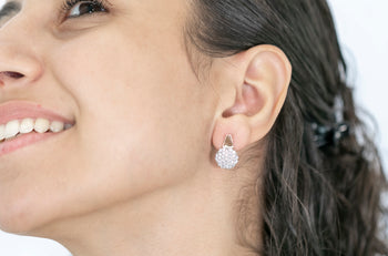 Grace Earrings White Zirconia Stones - benitojewelry
