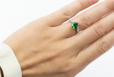 Carlotta Ring with Green and White Zircon Stones - benitojewelry