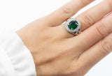Rosaria Ring Green and White Zircon Stones - benitojewelry