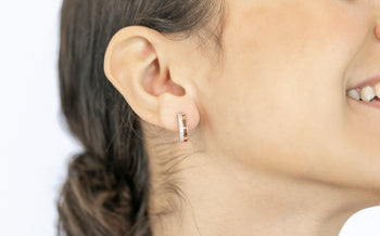 Irma Earrings White Fianit Stones - benitojewelry