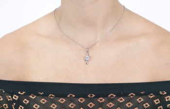 Jessica Pendant White Zirconia Stones - benitojewelry