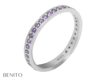 Lina Ring Purple Zirconia Stones - benitojewelry