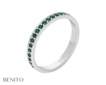 Lina Ring Green Zirconia Stones - benitojewelry