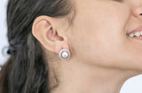 Luciana Earrings Pearl and White Zircon Stones - benitojewelry