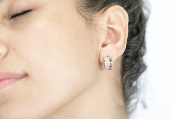 Priscilla Earrings White Zirconia Stones - benitojewelry
