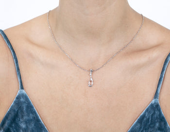 Sofia Pendant White Mountain Crystal Stone - benitojewelry