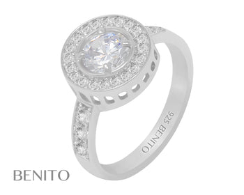 Viola Ring White Zirconia Stones - benitojewelry