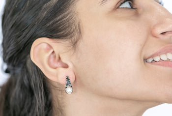 Zita Earrings White Pearl - benitojewelry