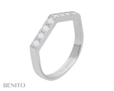 Aria Ring White Nanocrystal Stones - benitojewelry