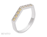 Aria Ring Yellow Nanocrystal Stones - benitojewelry