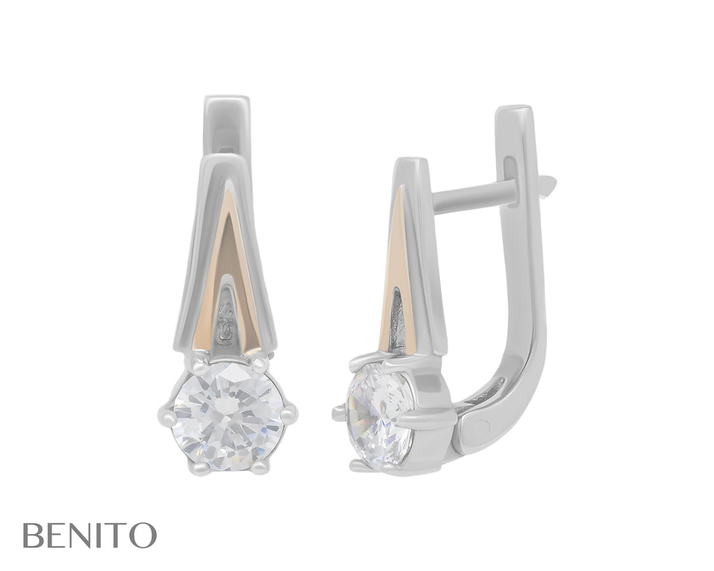 Catalina Earrings White Zirconia Stones - benitojewelry