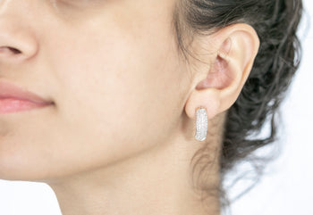 Dorothy Earrings White Zirconia Stones - benitojewelry