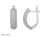 Dorothy Earrings White Zirconia Stones - benitojewelry