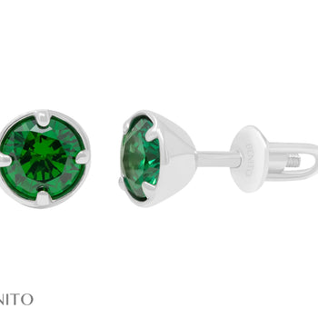 Emma Earrings Green Zircon Stone - benitojewelry