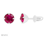Emma Earrings Red Ruby Stone - benitojewelry