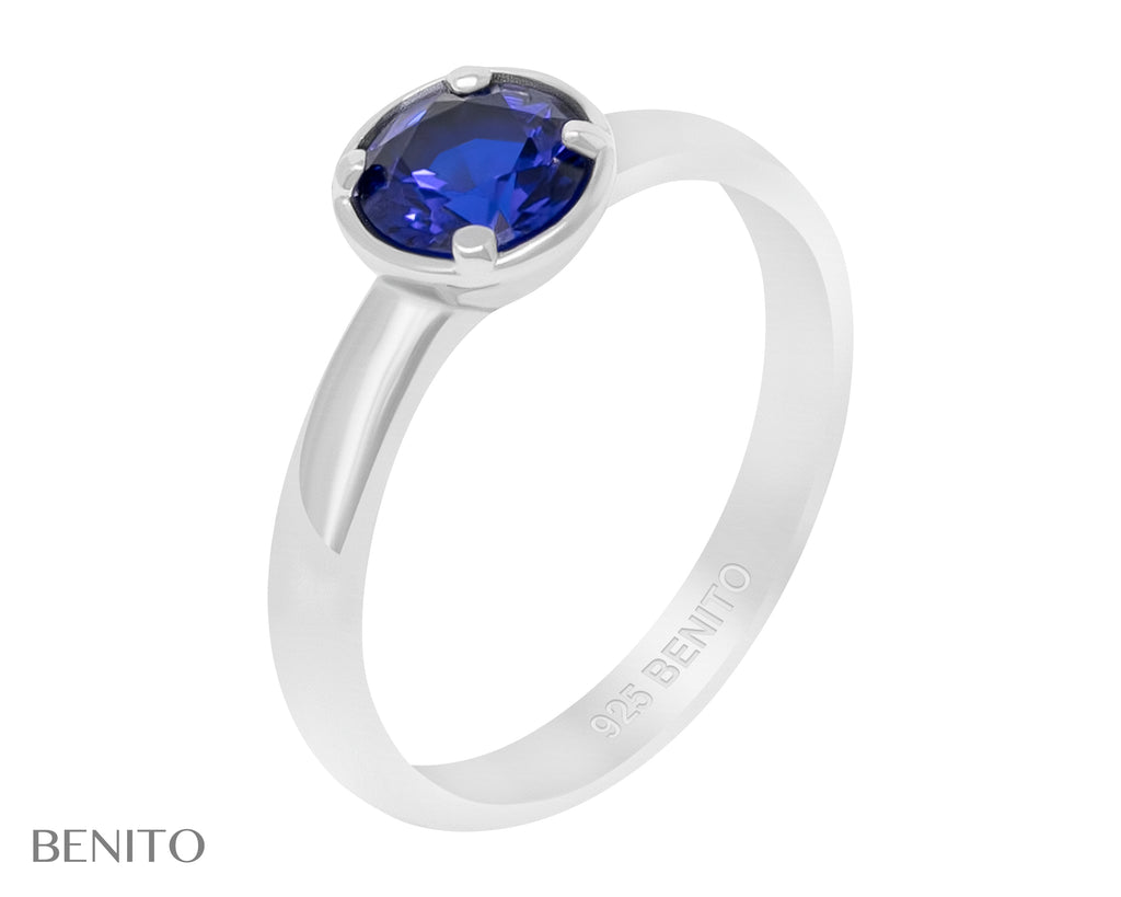 Emma Ring Blue Spinel Stone - benitojewelry