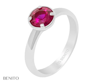 Emma Ring Red Ruby Stone - benitojewelry