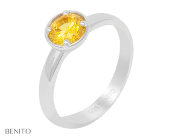 Emma Ring Yellow Zircon Stone - benitojewelry