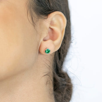 Emma Earrings Green Zircon Stone - benitojewelry