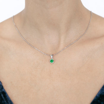 Emma Pendant Green Zircon Stone - benitojewelry