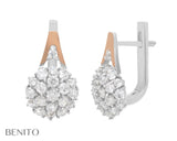Fabrizia Earrings White Fianit Stones - benitojewelry