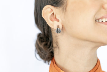Grace Earrings Black Zirconia Stones - benitojewelry