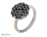 Grace Ring Black Zirconia Stones - benitojewelry