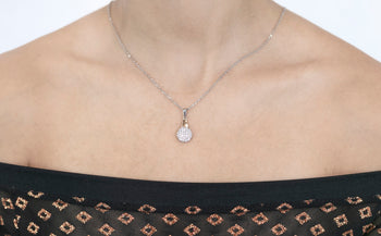 Grace Pendant White Zirconia Stones - benitojewelry