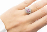 Laura Ring Pink and White Zircon Stones - benitojewelry