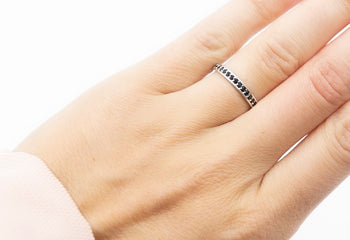 Lina Ring Black Zirconia Stones - benitojewelry