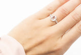 Sofia Ring White Mountain Crystal Stone - benitojewelry