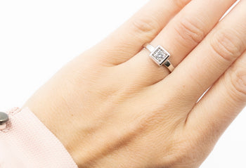 Tina Ring White Zircon Stone - benitojewelry