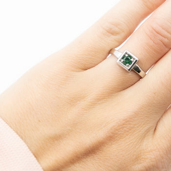 Tina Ring Green Zircon Stone - benitojewelry