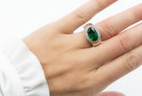 Olivia Ring Green and White Zircon Stones - benitojewelry