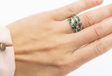 Giorgia Ring Green and White Zircon Stones - benitojewelry