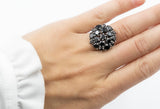 Fabrizia Ring Black Zircon Stones - benitojewelry