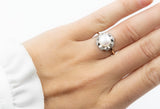 Germana Ring White Pearl and Zircon Stones - benitojewelry