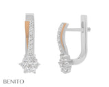 Jennifer Earrings White Fianit Stones - benitojewelry