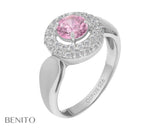 Laura Ring Pink and White Fianit Stones - benitojewelry