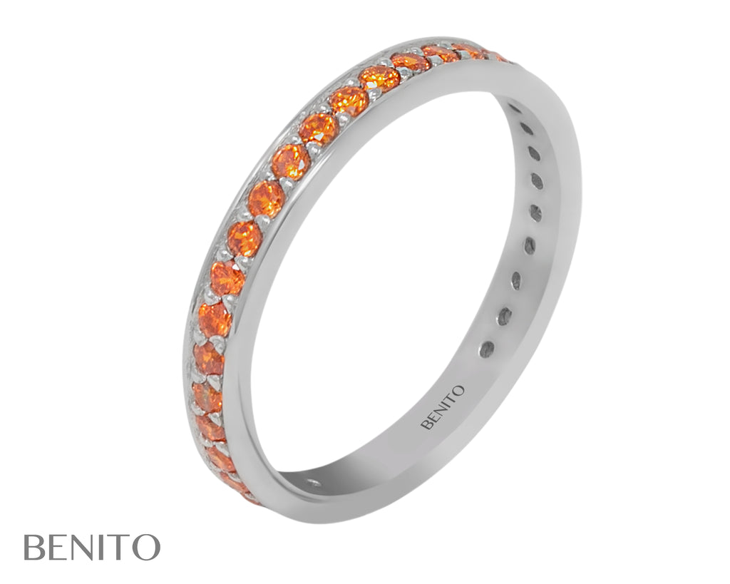 Lina Ring Orange Zirconia Stones - benitojewelry