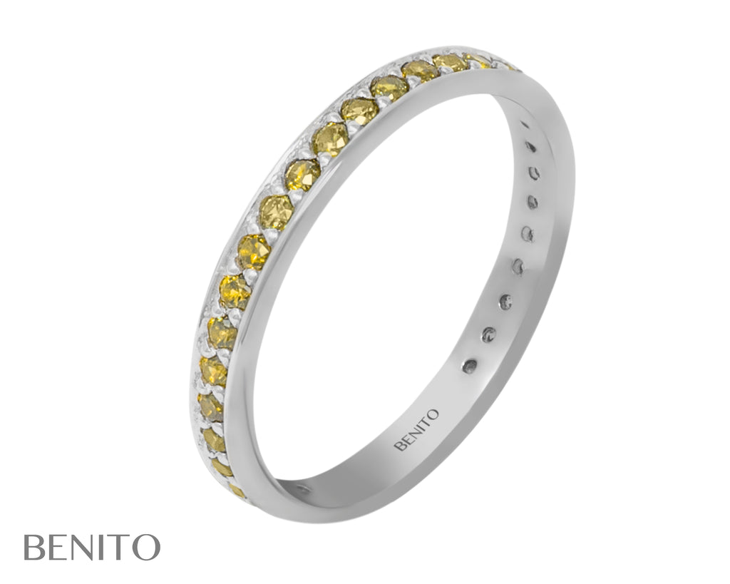 Lina Ring Yellow Zirconia Stones - benitojewelry