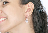 Lolita Earrings White Mountain Crystal  Stone - benitojewelry