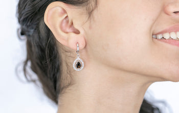 Lolita Earrings Brownish Smoky Quartz Stone - benitojewelry