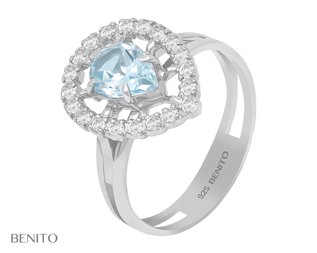 Lolita Ring Blue Topaz Stone - benitojewelry