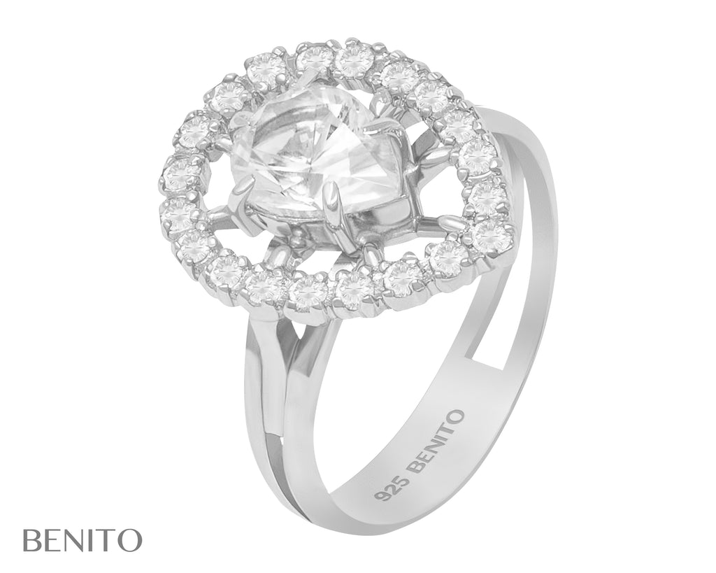 Lolita Ring White Mountain Crystal Stone - benitojewelry