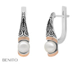 Marina Earrings White Pearls - benitojewelry