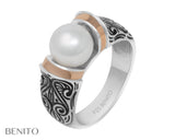 Marina Ring White Pearl - benitojewelry